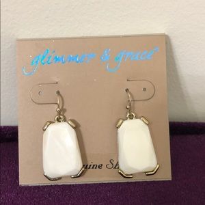 Glimmer & Grace nickel free shell earrings